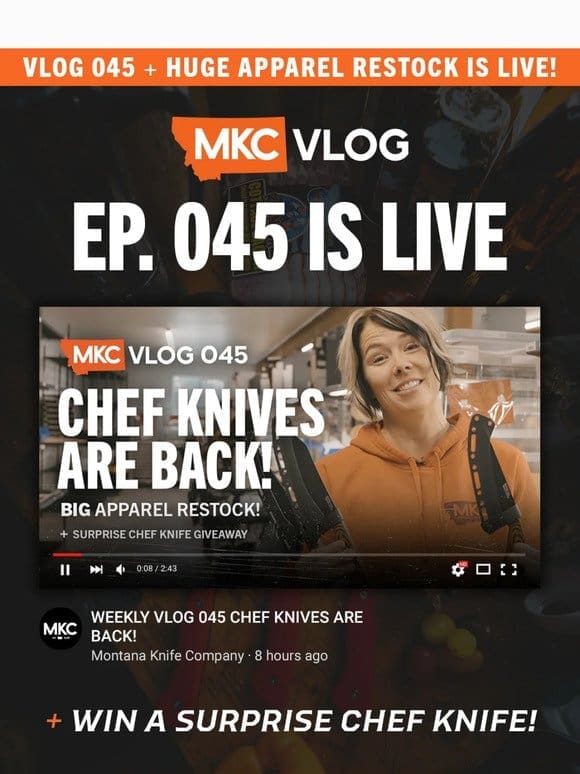 Chef Knives Are Back! – Vlog: 045 is LIVE!