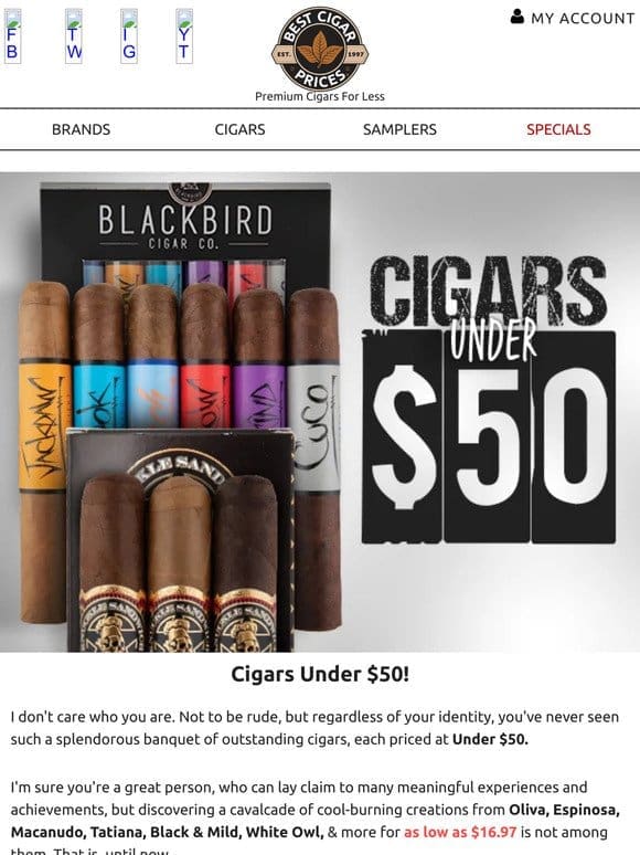 Cigars Under $50