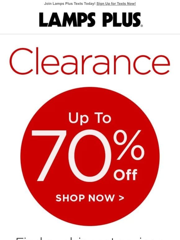 Clearance! Must-Shop Savings
