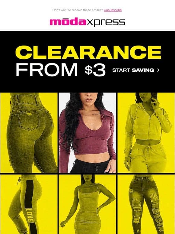 Clearance from $3