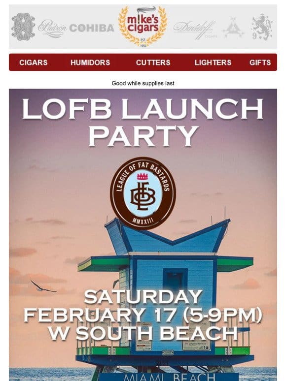 Come & Celebrate Kickoff Launch Party For LOFB Cigars & Help Kick The Stigma On Men’s Mental Health!