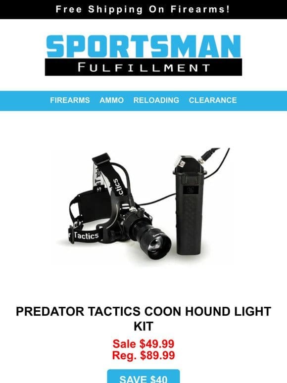 Coon Hunting Light Kit $49.99 ❄ Yote Decoy $54.99 ❄ 17HMR PKG $279.99