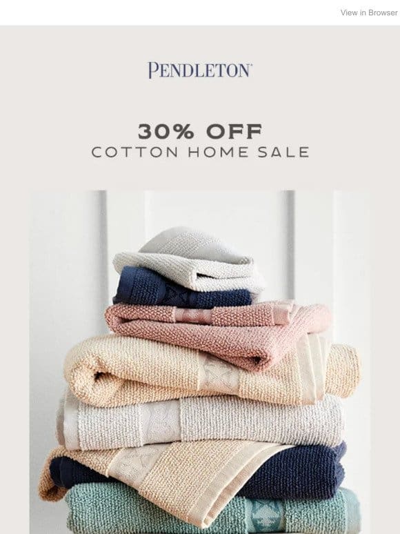 Cotton Home Sale: all styles on sale