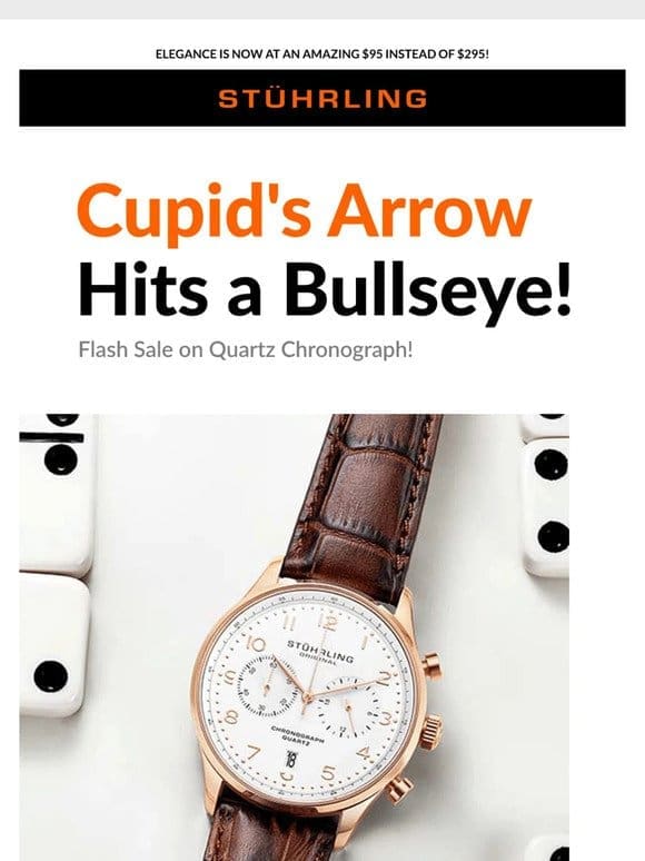 Cupid’s Arrow Strikes: Quartz Chronograph Flash Sale!
