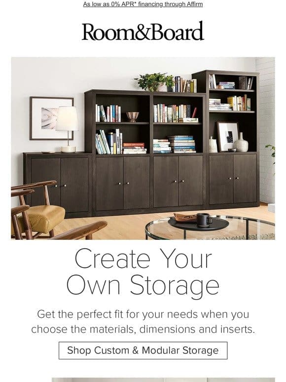 Customizable storage furniture