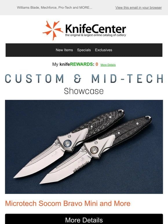 Customs & Mid-Techs: Michael Burch， Microtech， ADV