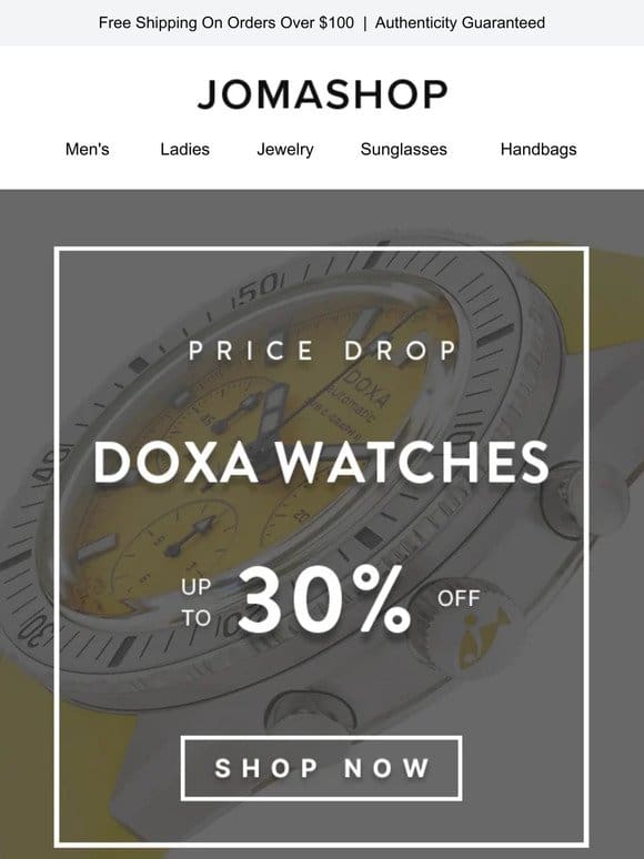 DOXA WATCHES: Price Drop (30% OFF)