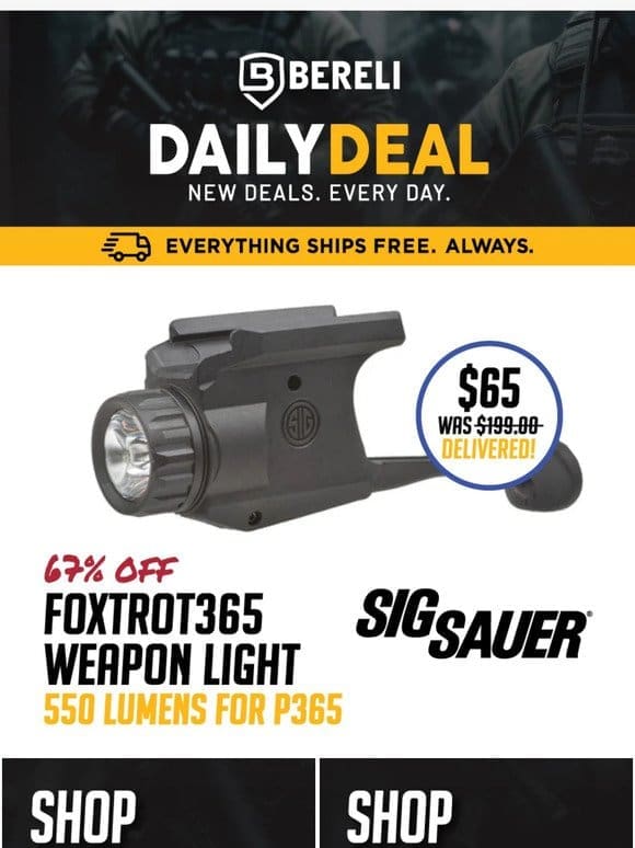 Daily Deal ⚠️ WARNING: Crazy Low Price On Sig Sauer Weapon Light