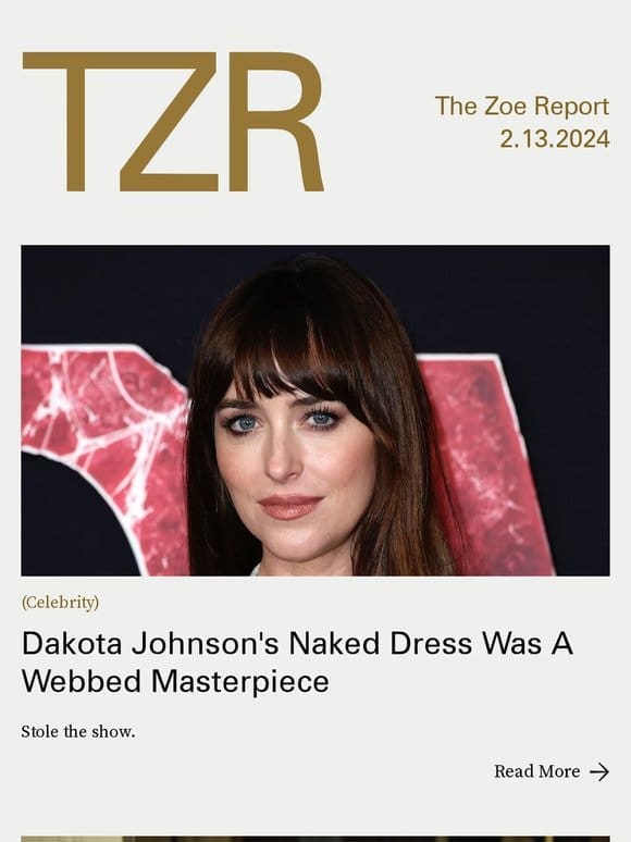 Dakota Johnson’s Naked Dress Was A Webbed Masterpiece