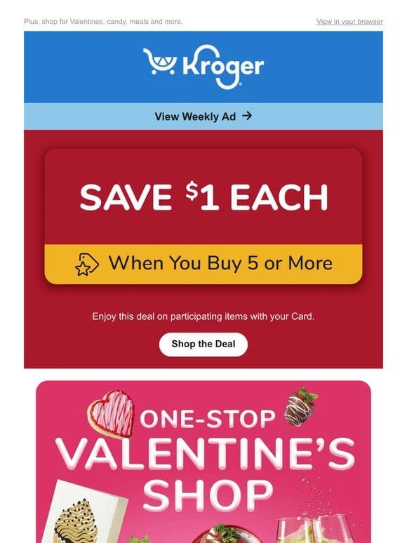 Deals You’ll Love in Your Weekly Ad ❤️ | Buy 5 or More， SAVE $1 Each