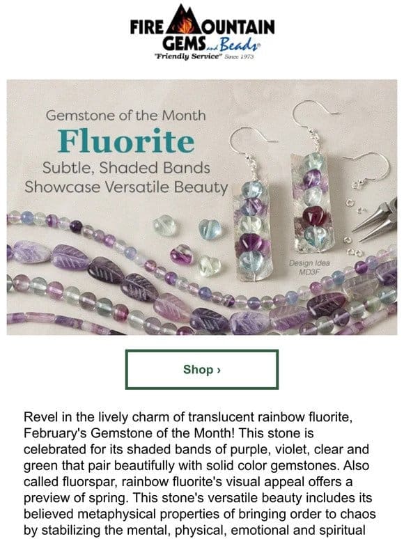 Design with Rainbow Fluorite – the Gemstone of the Month