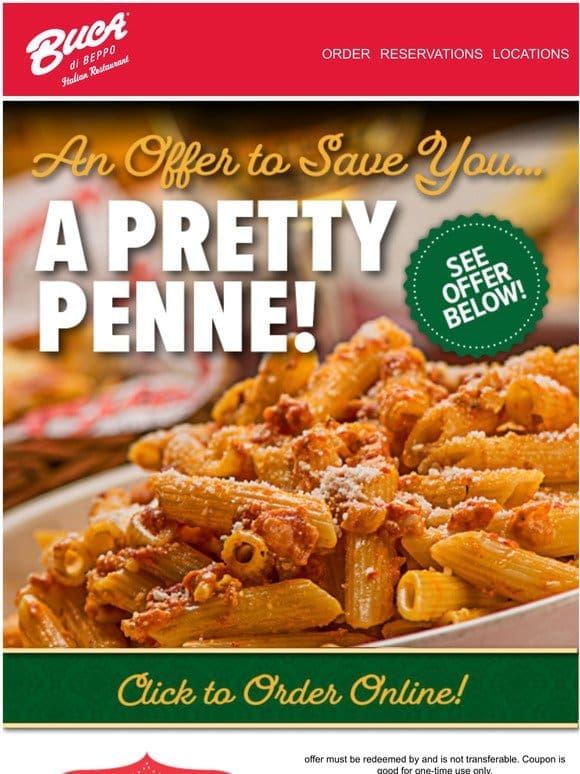 Dinner tonight? Enjoy a $10 Gift!