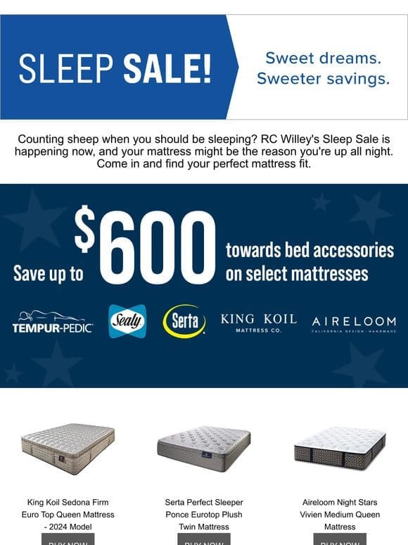 Don’t Hit Snooze! The Sleep Sale is going on now! ⏰