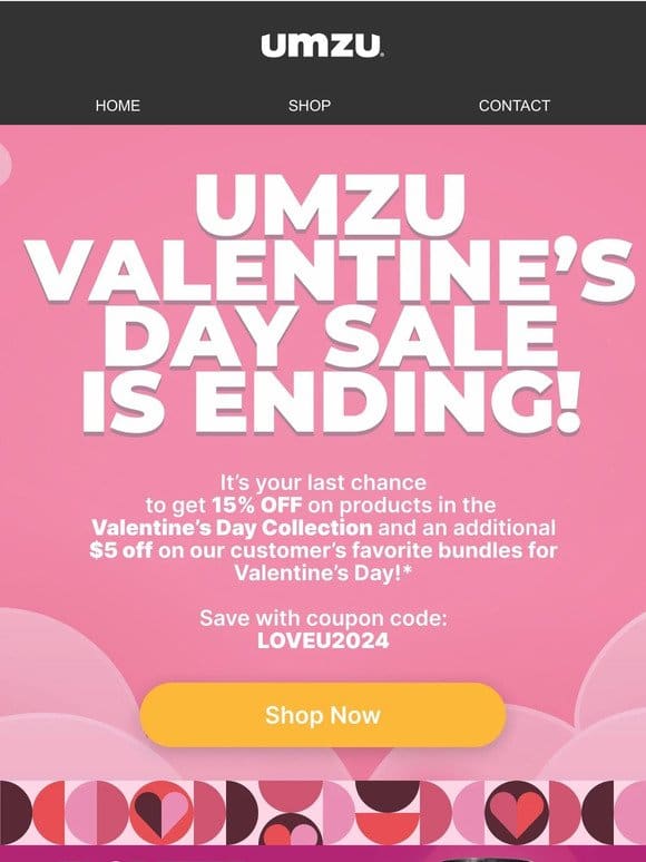 Don’t Miss Out: Final Hours for 15% Off UMZU Favorites!