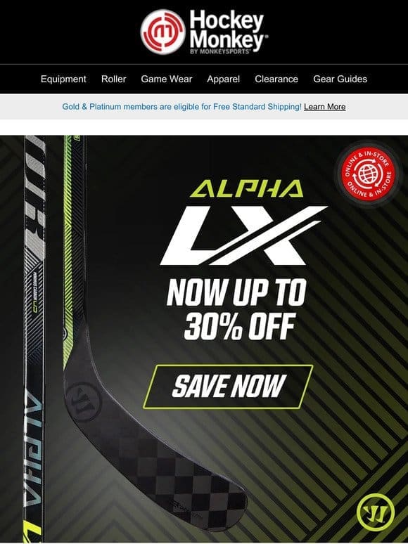 Don’t Miss Out! Save Up to 30% on Warrior Alpha LX Hockey Sticks Now!