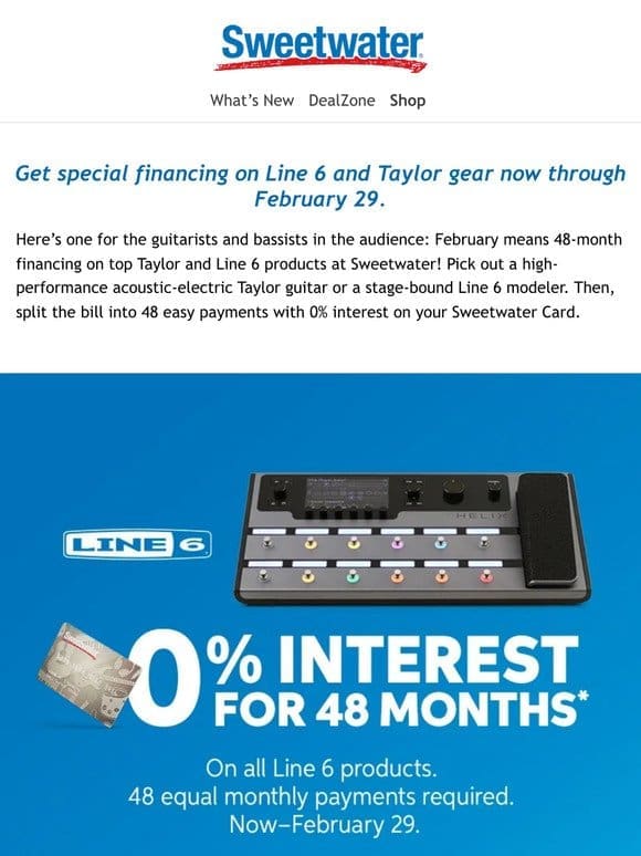 Don’t Miss These Special Offers from Line 6 and Taylor!
