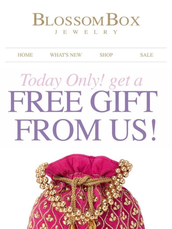 Don’t miss out! Get a FREE PINK POTLI Bag