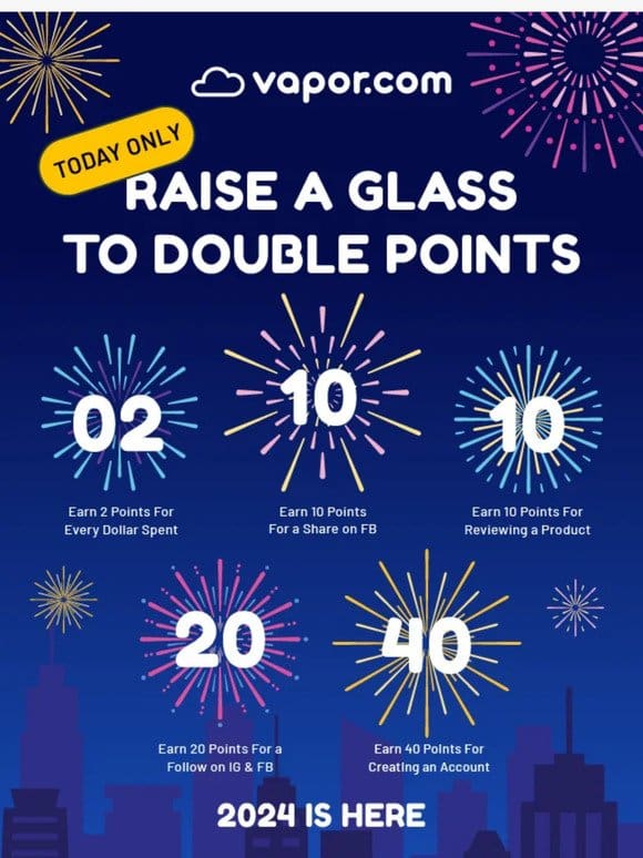 Double Points! Today Only