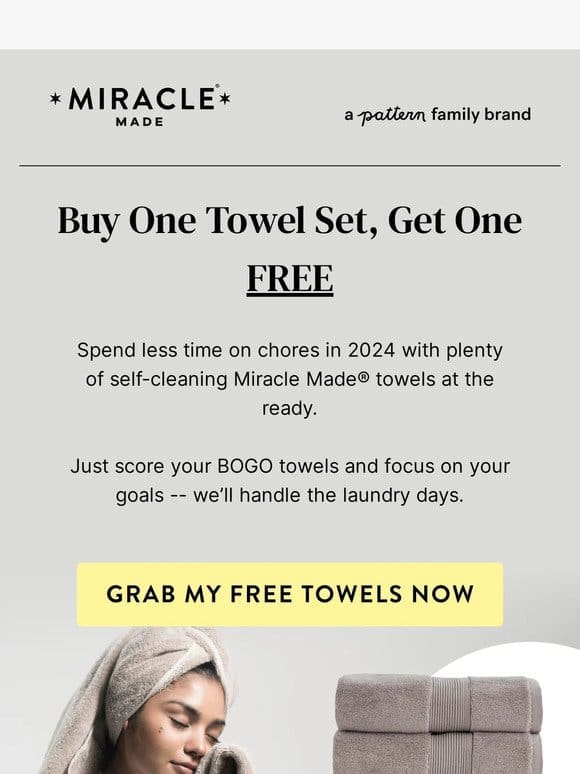 Double your towels for free