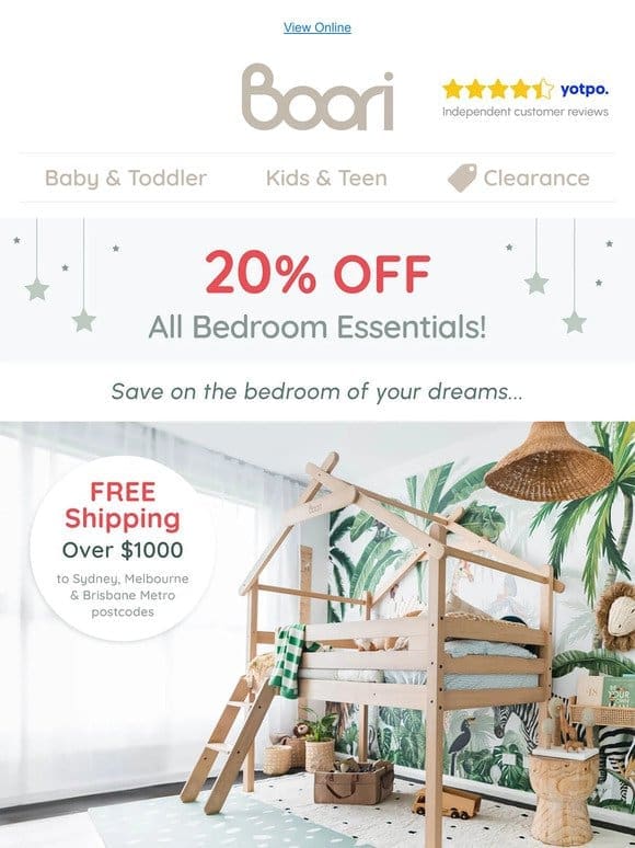 Dream Deals: 20% Off Bedroom Essentials Await!