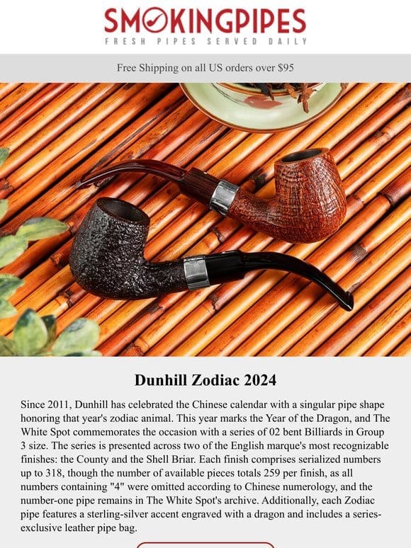 Dunhill Zodiac Pipes | The Year of the Dragon