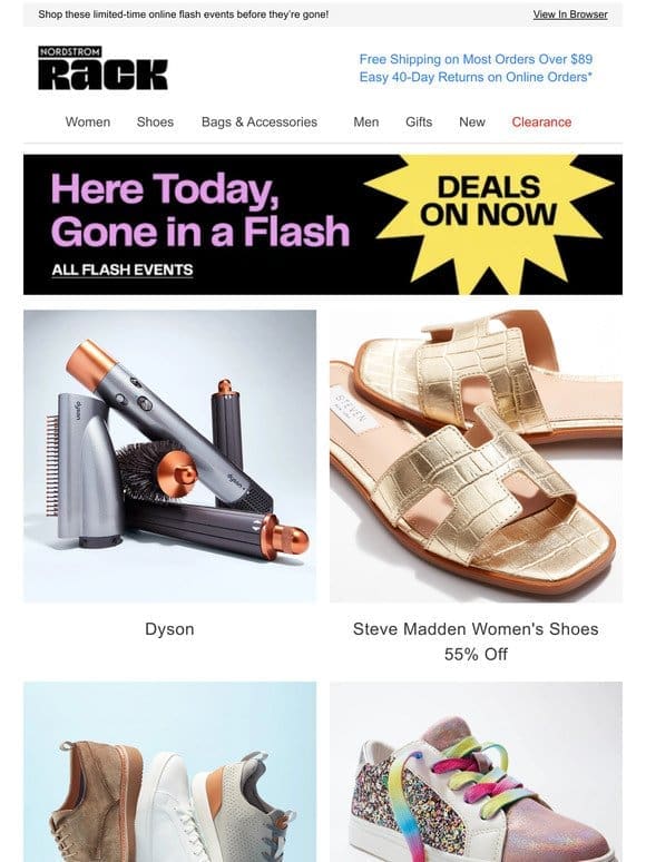 Dyson | Steve Madden Shoes for Women， Men & Kids Up to 50% Off | Kut from the Kloth Up to 60% Off | And More!