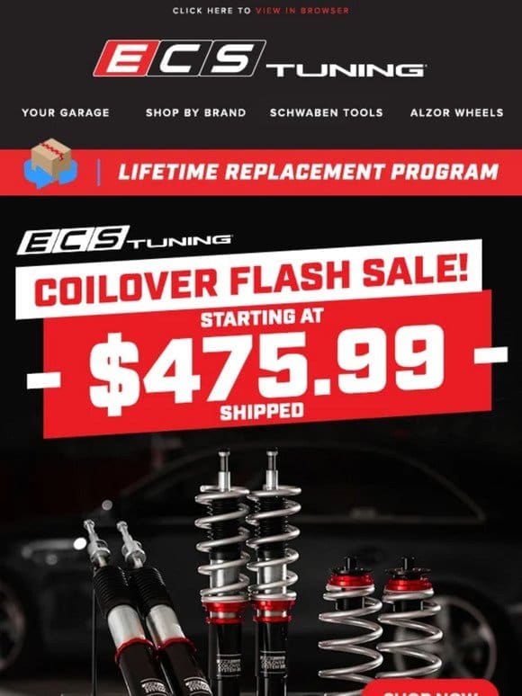 ECS Coilover Flash Sale – Starting at $475.99 Shipped!