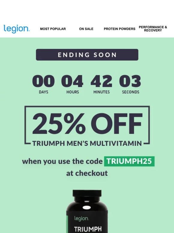 [ENDS TONIGHT] Save 25% on our men’s multivitamin