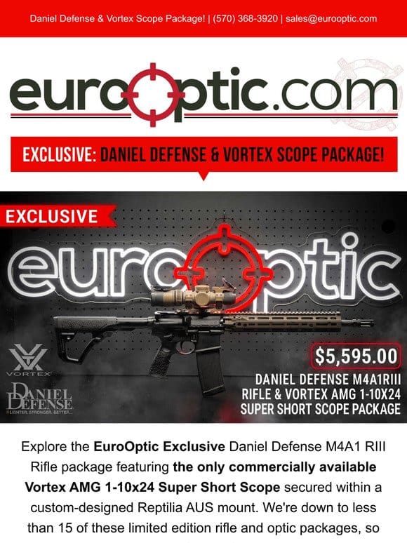 EXCLUSIVE: Daniel Defense M4A1 RIII & Vortex AMG 1-10×24 Super Short Scope Package!
