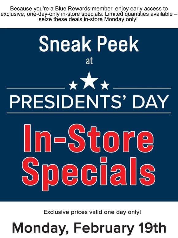 EXCLUSIVE: Sneak Peek at Tomorrow’s In-store Specials