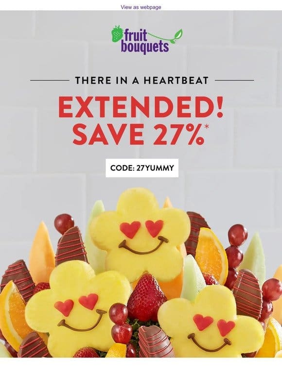 EXTENDED 27% OFF: Show Your ❤️ With Delectable Fruit Bouquets