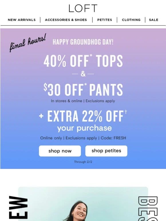 EXTRA 22% off ENDS TONIGHT (!!!)