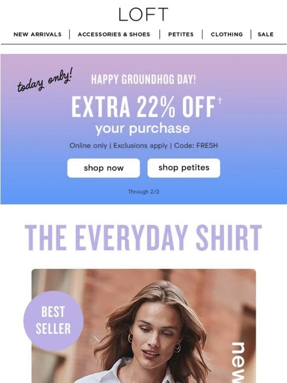 EXTRA 22% off today only (combines with other offers)!