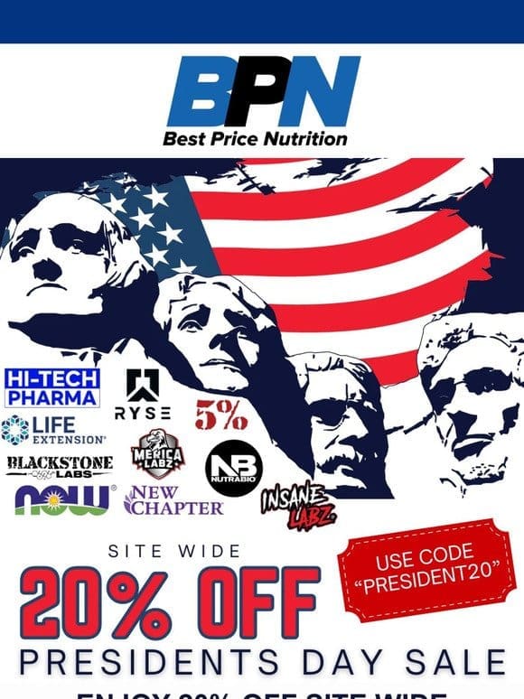 Early Access: 20% OFF Presidents Day Sale