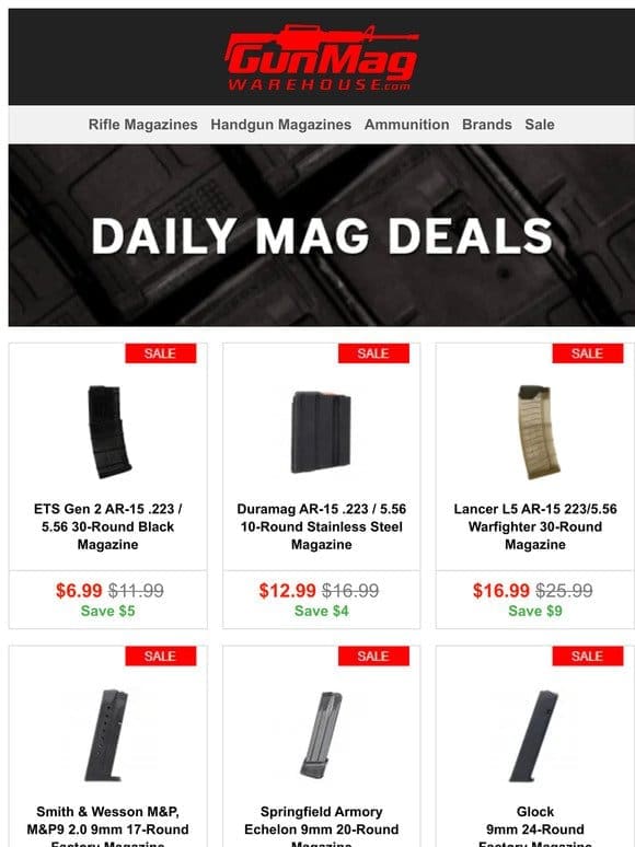 Early Week Mag Deals | ETS 30rd AR-15 Mag for $7