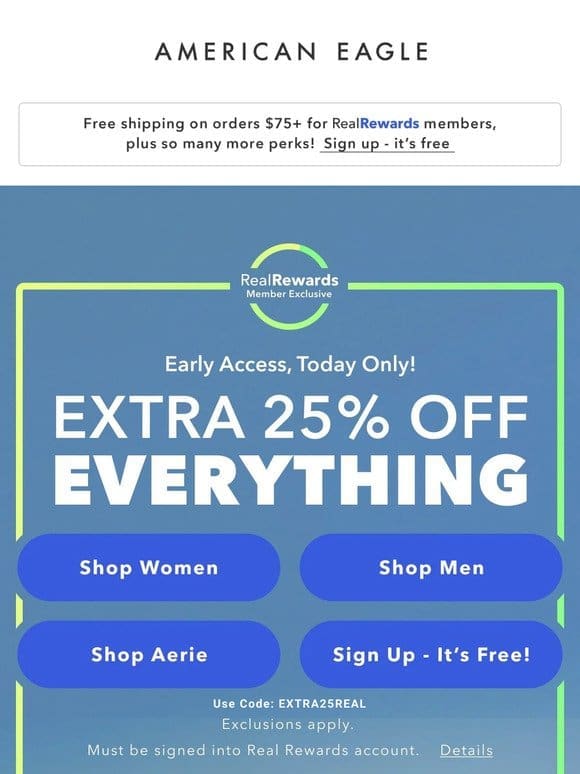 Early access ❗️ EXTRA 25% OFF EVERYTHING (on top of other offers!!!)