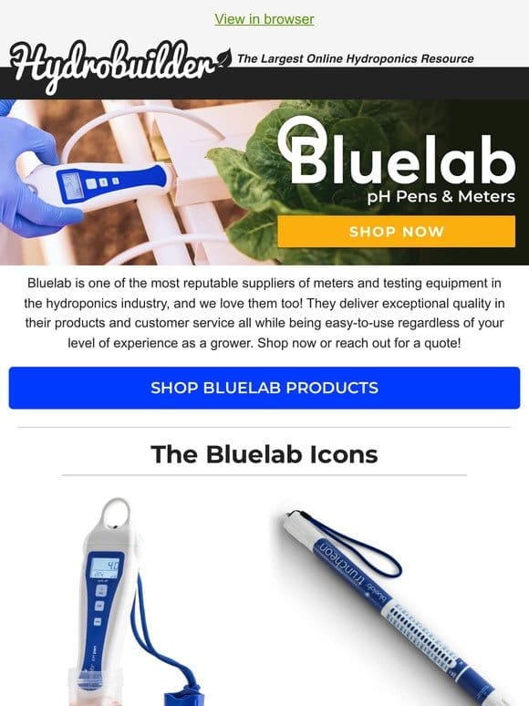 Elevate your Hydroponics with Bluelab!