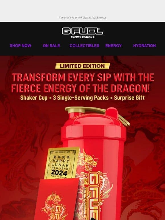 Elevate your year with our exclusive “Year of the Dragon” Shaker Cup