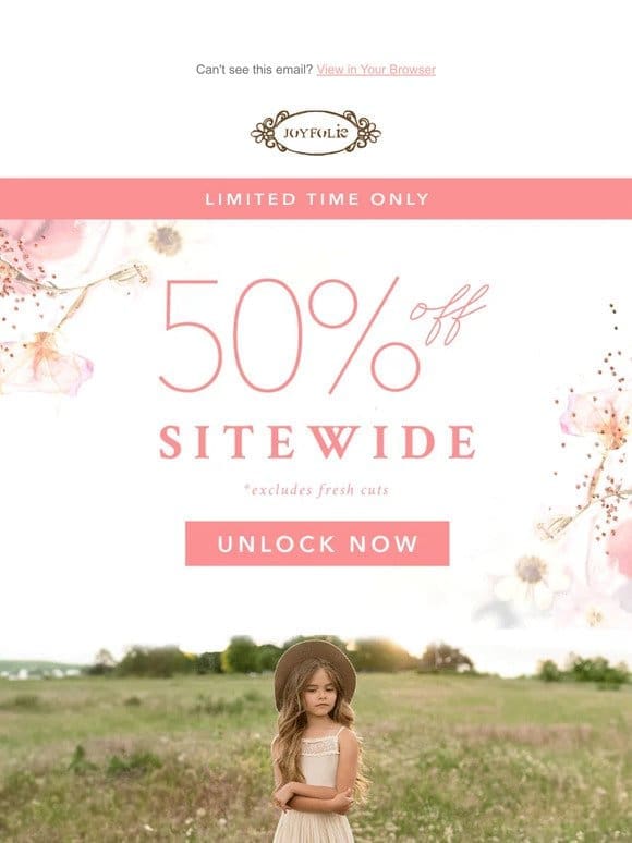 Ending Soon: 50% OFF SITEWIDE