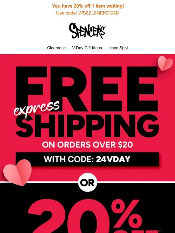 Ends soon: FREE express shipping!