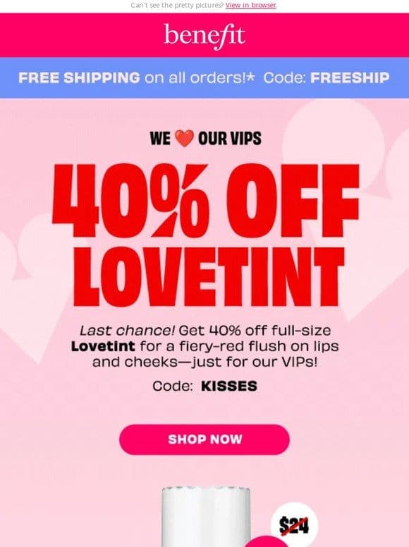 Ends tonight: 30% off Lovetint
