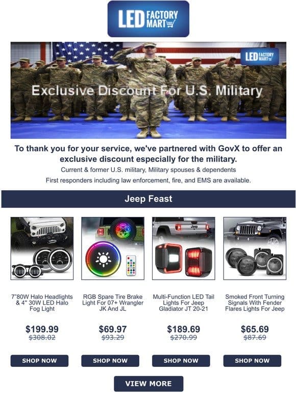 Exclusive Discount For U.S. Military， Save Up To 15% RIGHT NOW.