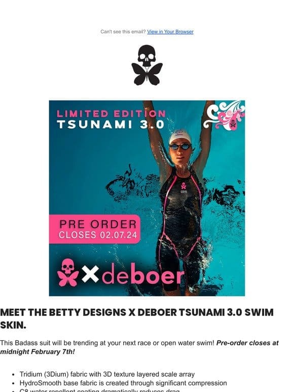 Exclusive Offer: Betty Designs x deboer Swim Skin Pre-Order Starts Now!
