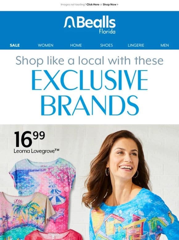 Exclusive brands only at Bealls Florida!