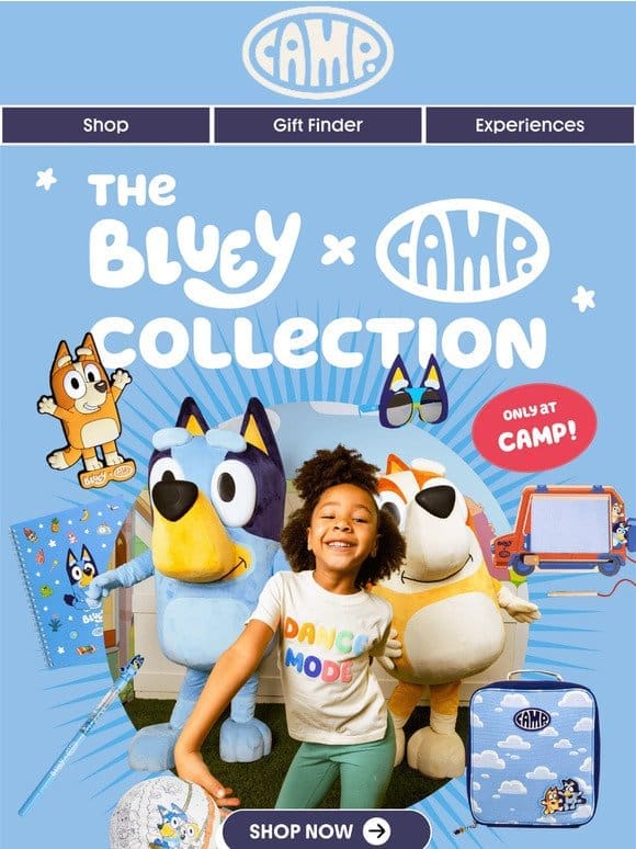 Exclusive ✨ The Bluey x CAMP Collection