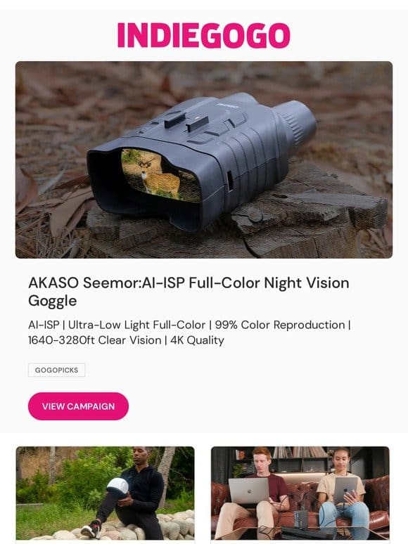 Experience 4K full-color night vision goggles