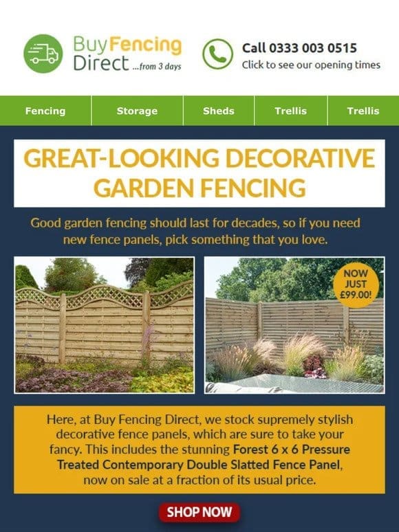 Explore our great-looking decorative garden fencing!