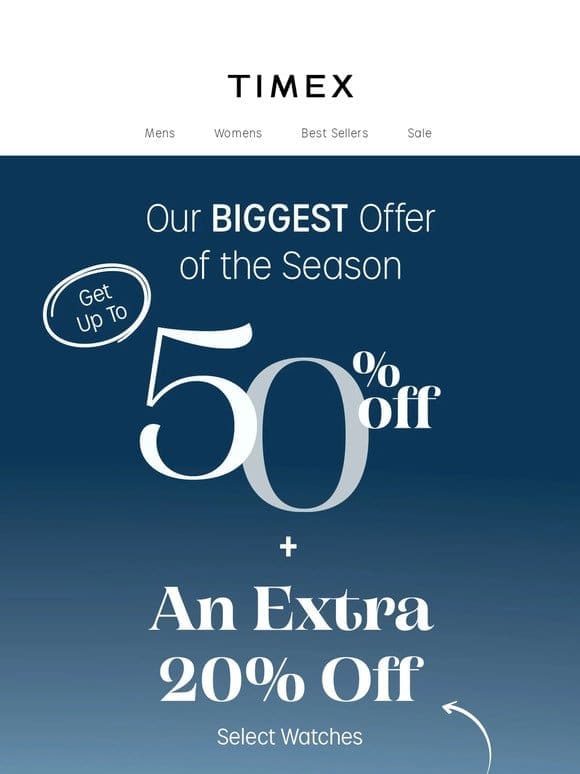 Extra 20% OFF Sale   Our BIGGEST Offer!