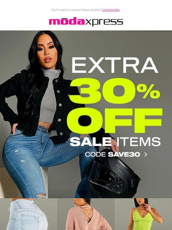 Extra 30% OFF on markdowns