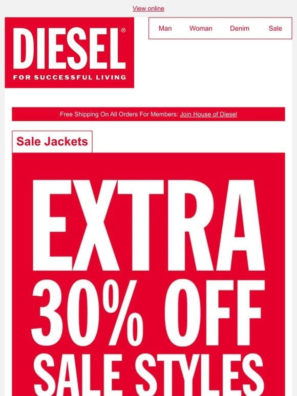 Extra 30% Off Sale Jackets